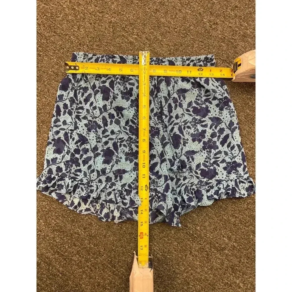 MISA Los Angeles Revolv Blue Floral Ruffle Inca Goa High Waist Shorts Size Small - Picture 11 of 13